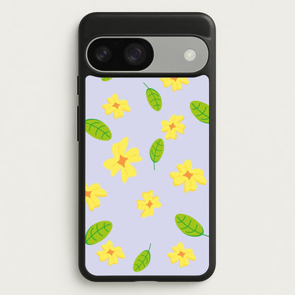 Yellow And Green Pattern - Floral  - Floral Phone Case for Google Pixel 9 / 9 Pro