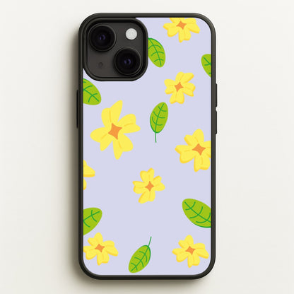 Yellow And Green Pattern - Floral  - Floral Phone Case for iPhone 13 Mini