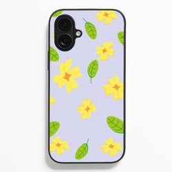 Yellow And Green Pattern - Floral  - Floral Phone Case for iPhone 16 Plus