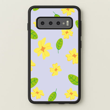 Yellow And Green Pattern - Floral  - Floral Phone Case for Galaxy S10