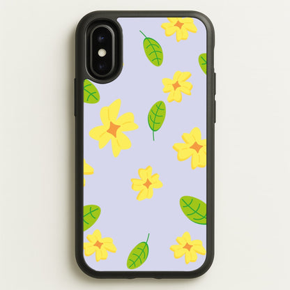 Yellow And Green Pattern - Floral  - Floral Phone Case for iPhone X / XS