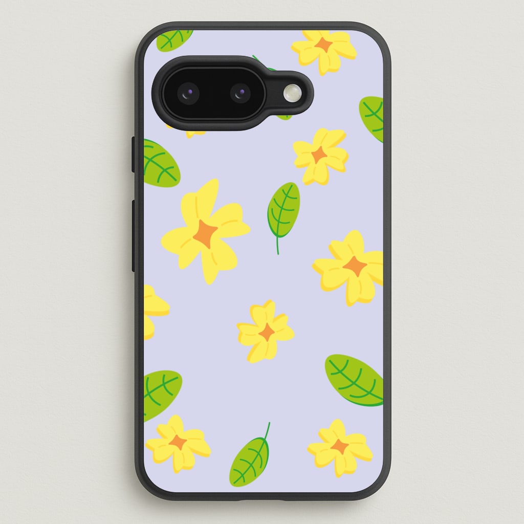Yellow And Green Pattern - Floral  - Floral Phone Case for Google Pixel 9a