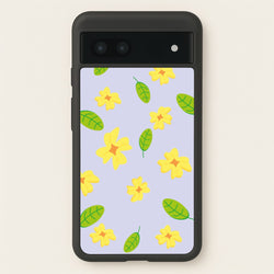 Yellow And Green Pattern - Floral  - Floral Phone Case for Google Pixel 6a