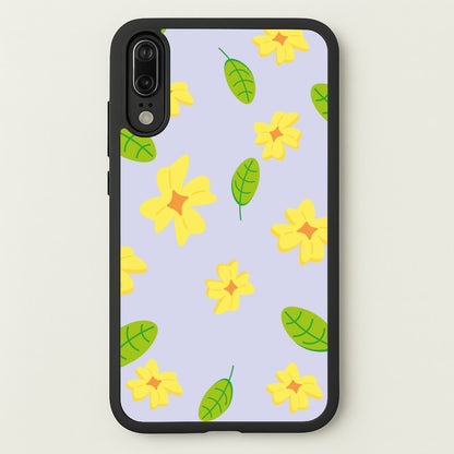 Yellow And Green Pattern - Floral  - Floral Phone Case for Huawei P20