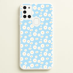 Blue Daisies - Floral  - Floral Phone Case for Galaxy A21s