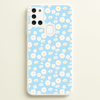Blue Daisies - Floral  - Floral Phone Case for Galaxy A21s