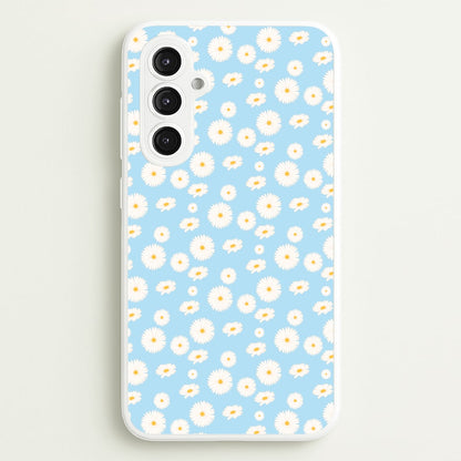 Blue Daisies - Floral  - Floral Phone Case for Galaxy S23FE