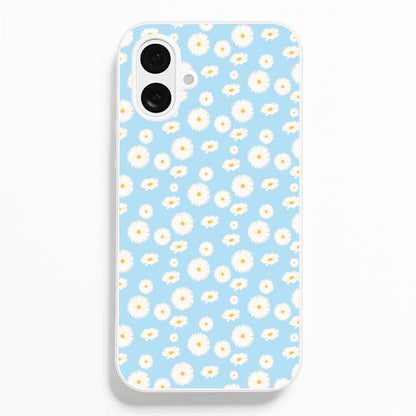 Blue Daisies - Floral  - Floral Phone Case for iPhone 16 Plus