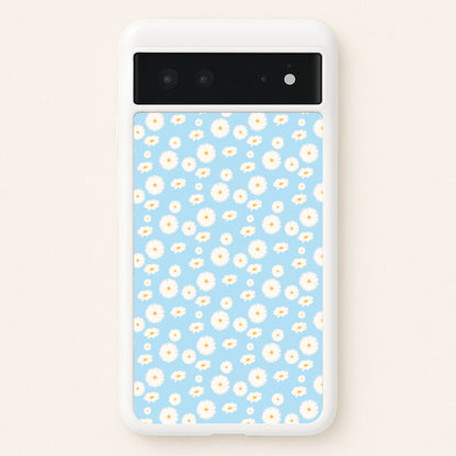 Blue Daisies - Floral  - Floral Phone Case for Google Pixel 6