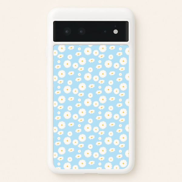 Blue Daisies - Floral  - Floral Phone Case for Google Pixel 6