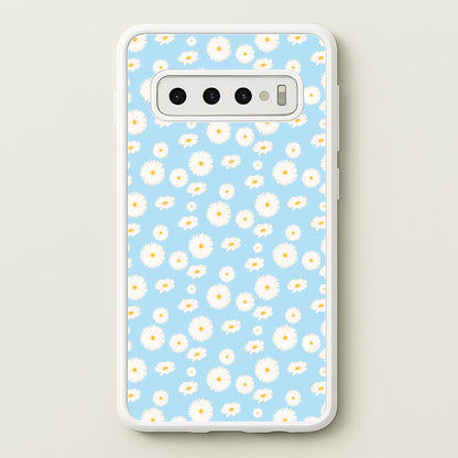 Blue Daisies - Floral  - Floral Phone Case for Galaxy S10 Plus