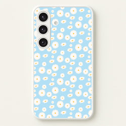 Blue Daisies - Floral  - Floral Phone Case for Galaxy S24 Plus
