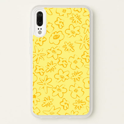 Yellow And Orange - Floral Patterns  - Floral Patterns Phone Case for Huawei P20