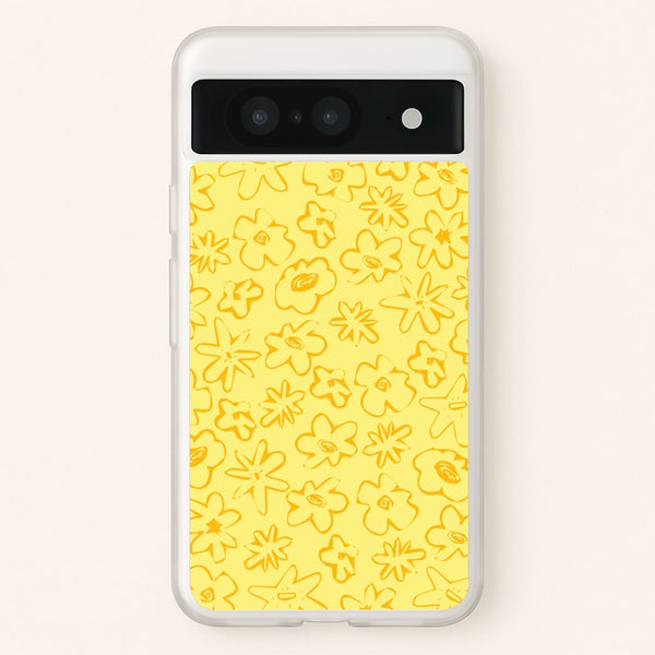 Yellow And Orange - Floral Patterns  - Floral Patterns Phone Case for Google Pixel 8