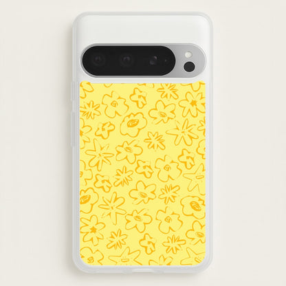 Yellow And Orange - Floral Patterns  - Floral Patterns Phone Case for Google Pixel 9 Pro XL