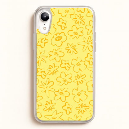 Yellow And Orange - Floral Patterns  - Floral Patterns Phone Case for iPhone XR