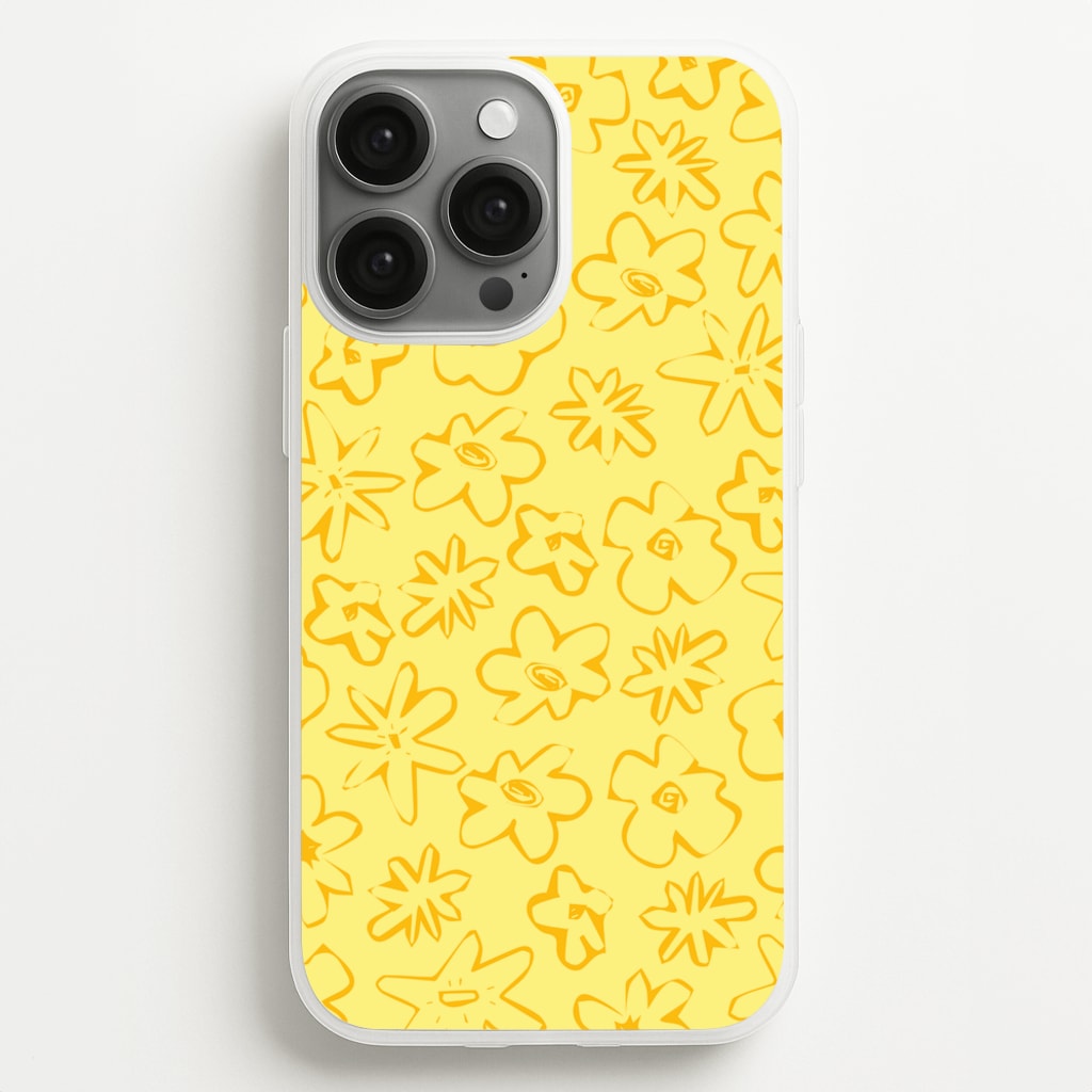 Yellow And Orange - Floral Patterns  - Floral Patterns Phone Case for iPhone 13 Pro Max