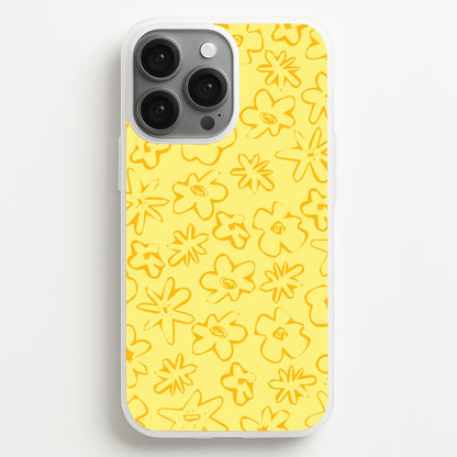 Yellow And Orange - Floral Patterns  - Floral Patterns Phone Case for iPhone 13 Pro Max