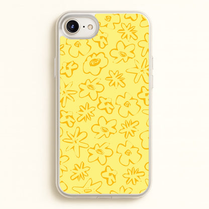 Yellow And Orange - Floral Patterns  - Floral Patterns Phone Case for iPhone 6 / 7 / 8 / SE