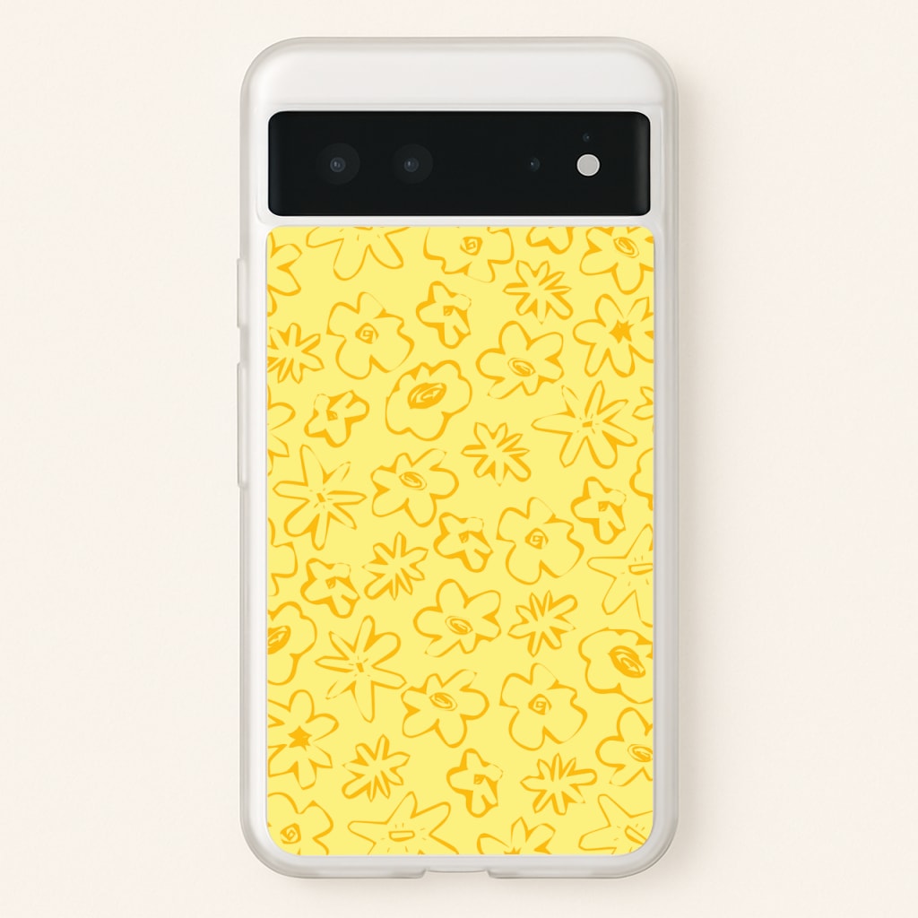 Yellow And Orange - Floral Patterns  - Floral Patterns Phone Case for Google Pixel 6