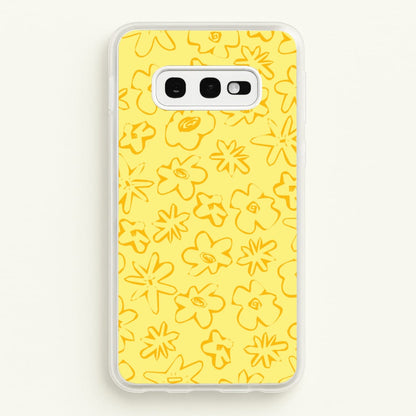 Yellow And Orange - Floral Patterns  - Floral Patterns Phone Case for Galaxy S10e