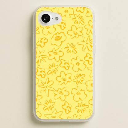 Yellow And Orange - Floral Patterns  - Floral Patterns Phone Case for iPhone 16e