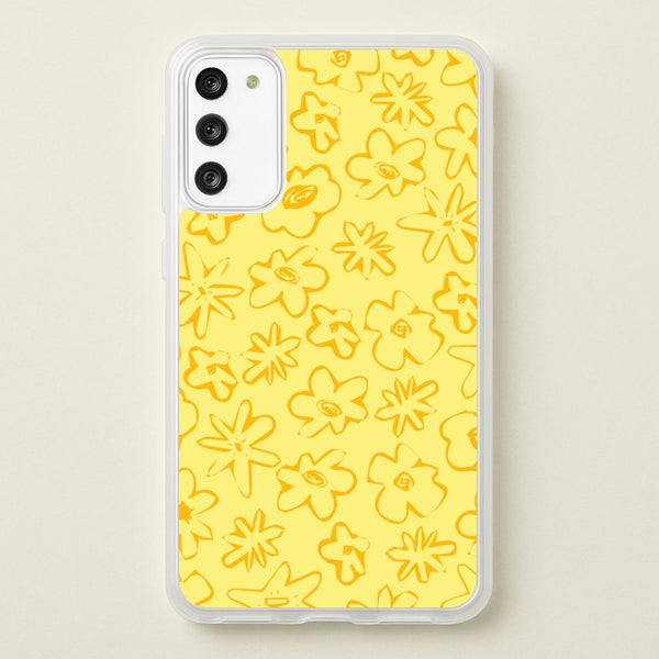 Yellow And Orange - Floral Patterns  - Floral Patterns Phone Case for Galaxy S20FE