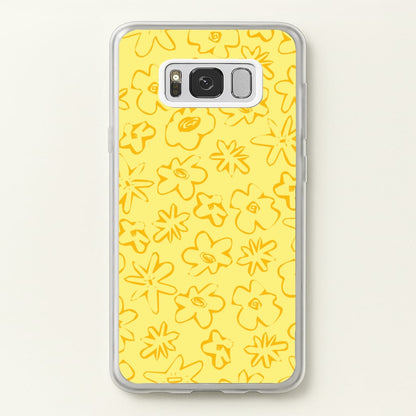 Yellow And Orange - Floral Patterns  - Floral Patterns Phone Case for Galaxy S8 Plus