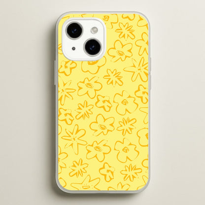 Yellow And Orange - Floral Patterns  - Floral Patterns Phone Case for iPhone 15