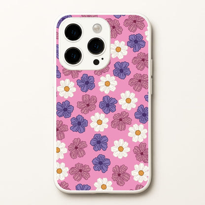 Pink, Purple And White Flowers - Floral Patterns  - Floral Patterns Phone Case for iPhone 14 Pro Max