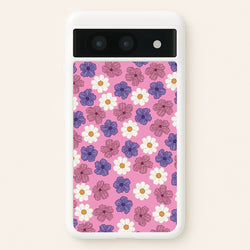 Pink, Purple And White Flowers - Floral Patterns  - Floral Patterns Phone Case for Google Pixel 8a