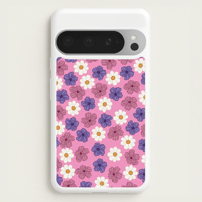 Pink, Purple And White Flowers - Floral Patterns  - Floral Patterns Phone Case for Google Pixel 9 Pro XL