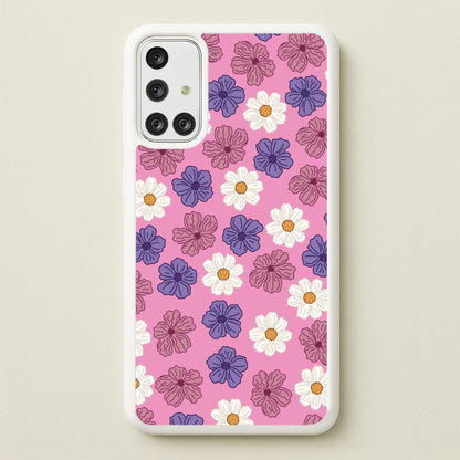 Pink, Purple And White Flowers - Floral Patterns  - Floral Patterns Phone Case for Galaxy A71