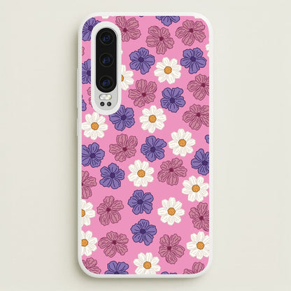 Pink, Purple And White Flowers - Floral Patterns  - Floral Patterns Phone Case for Huawei P30