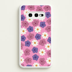 Pink, Purple And White Flowers - Floral Patterns  - Floral Patterns Phone Case for Galaxy S10e