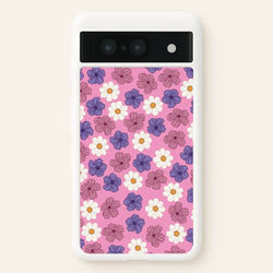 Pink, Purple And White Flowers - Floral Patterns  - Floral Patterns Phone Case for Google Pixel 8