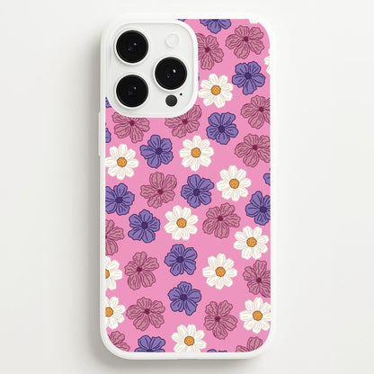 Pink, Purple And White Flowers - Floral Patterns  - Floral Patterns Phone Case for iPhone 13 Pro Max