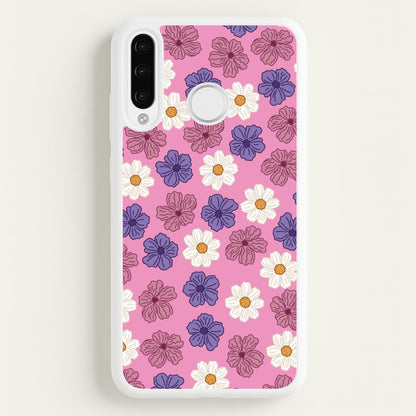 Pink, Purple And White Flowers - Floral Patterns  - Floral Patterns Phone Case for Huawei P30 Lite