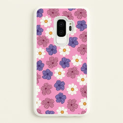 Pink, Purple And White Flowers - Floral Patterns  - Floral Patterns Phone Case for Galaxy S9 Plus