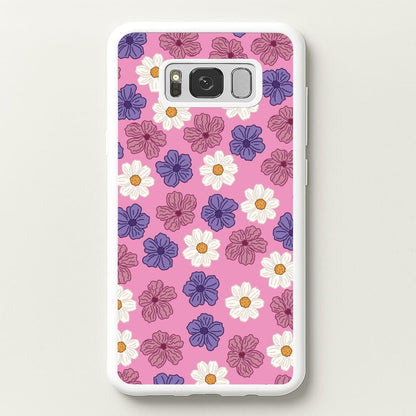Pink, Purple And White Flowers - Floral Patterns  - Floral Patterns Phone Case for Galaxy S8 Plus