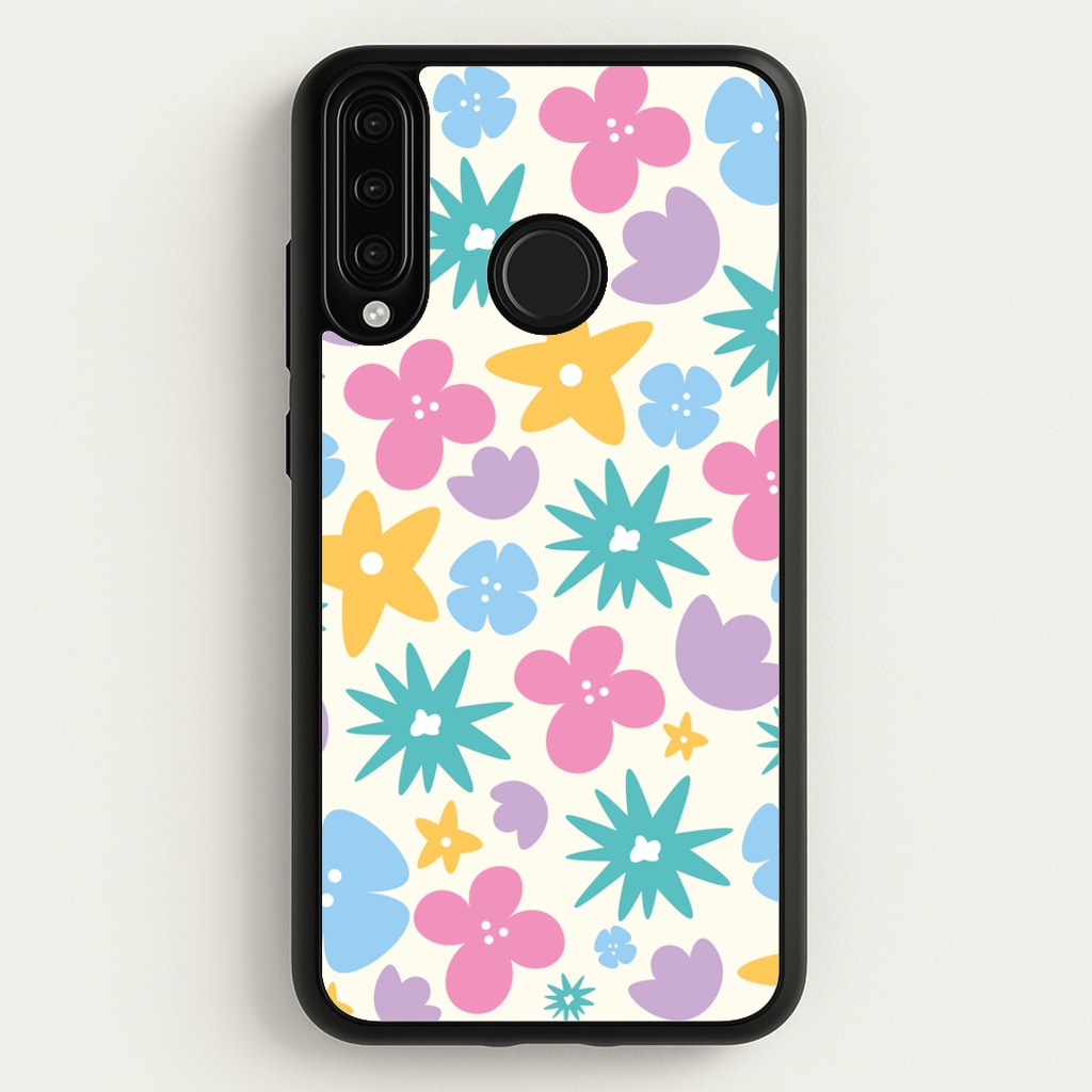 Playful Flowers - Floral Patterns  - Floral Patterns Phone Case for Huawei P30 Lite