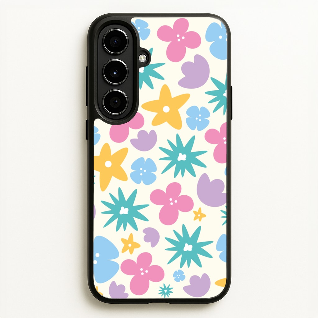Playful Flowers - Floral Patterns  - Floral Patterns Phone Case for Galaxy A56