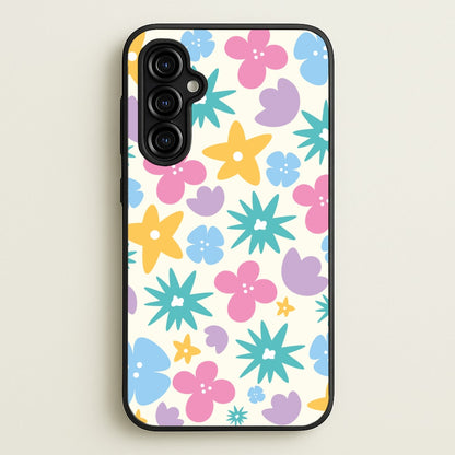 Playful Flowers - Floral Patterns  - Floral Patterns Phone Case for Galaxy A54