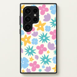 Playful Flowers - Floral Patterns  - Floral Patterns Phone Case for Galaxy S24 Ultra