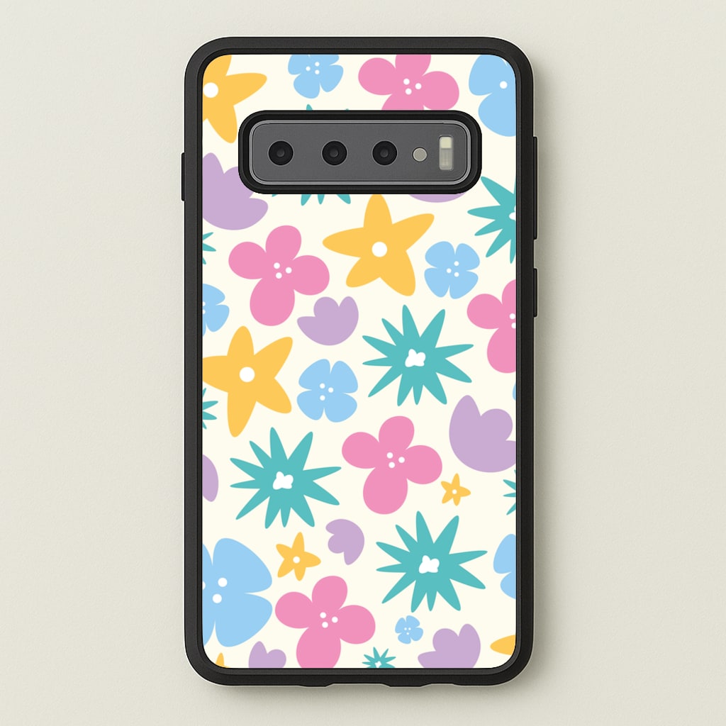 Playful Flowers - Floral Patterns  - Floral Patterns Phone Case for Galaxy S10