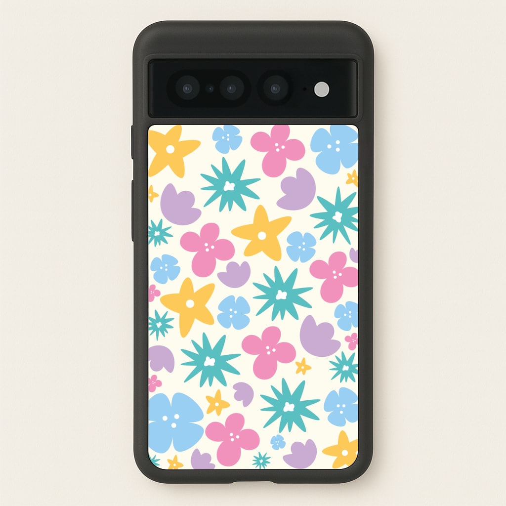 Playful Flowers - Floral Patterns  - Floral Patterns Phone Case for Google Pixel 7 Pro