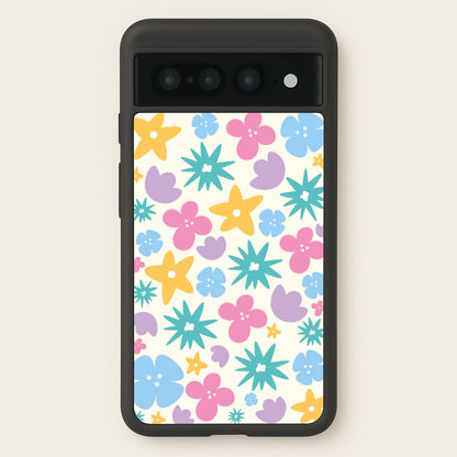 Playful Flowers - Floral Patterns  - Floral Patterns Phone Case for Google Pixel 7 Pro