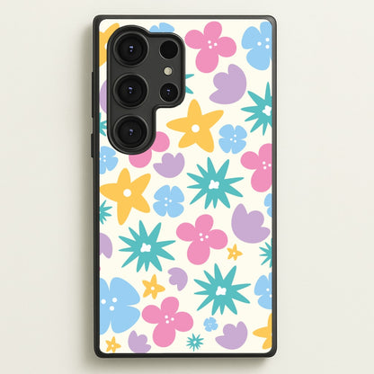 Playful Flowers - Floral Patterns  - Floral Patterns Phone Case for Galaxy S25 Ultra
