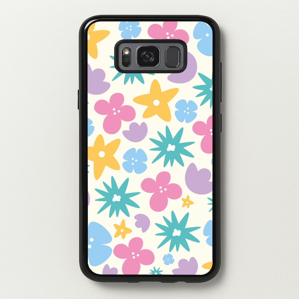 Playful Flowers - Floral Patterns  - Floral Patterns Phone Case for Galaxy S8