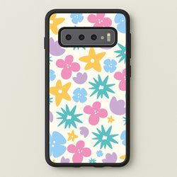 Playful Flowers - Floral Patterns  - Floral Patterns Phone Case for Galaxy S10 Plus